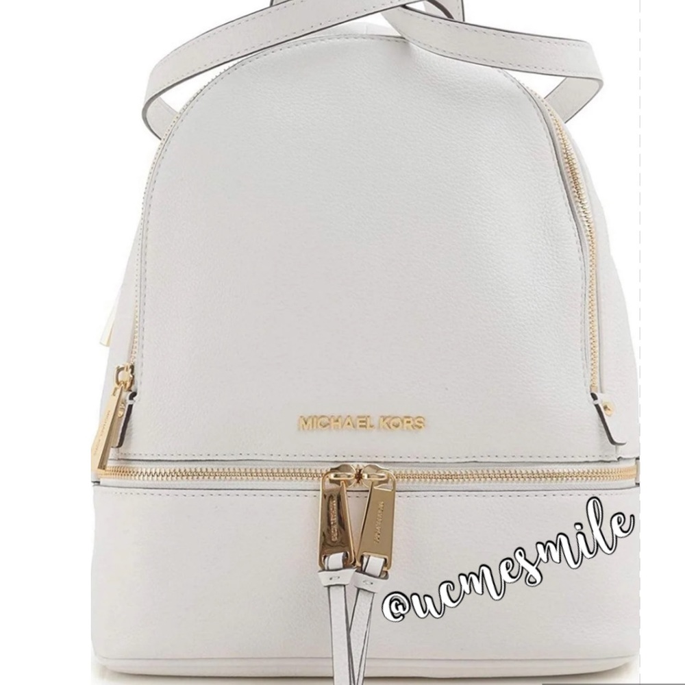 Michael Kors Small Rhea Zip Leather Backpack